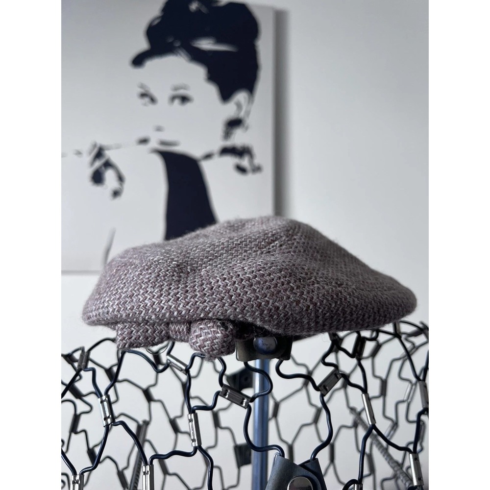 Vintage Best & Co Fifth Ave NY Brown Tweed Beret Hat Mid-Century Modern Fashion